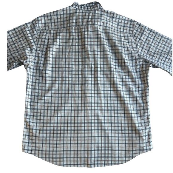 Nordstrom Cream Plaid Wrinkle Free Button Down 100%Cotton  Long Sleeve Shirt XXL - Picture 14 of 14